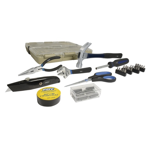 [144037] Juego combinado de herramienta 28 piezas, con caja dispensadora Foy