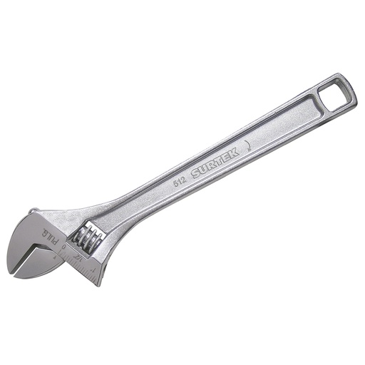 [512] Llave ajustable cromada 12" Surtek