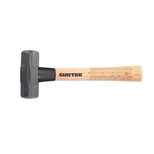 [MARR4] Marro octagonal cabeza forjada con mango corto de madera de 12", 4 lb Surtek