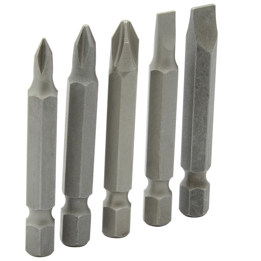 [PF525] Juego combinado de puntas phillips y planas de 2" hexágono de 1/4", 5 piezas en blíster Surtek
