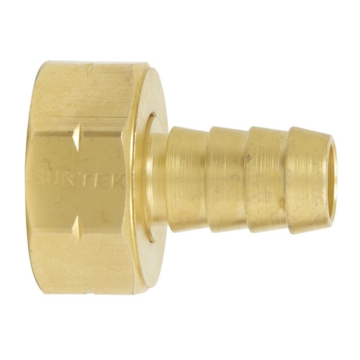 [130370] Conector para manguera de riego de latón, 1/2" hembra Surtek