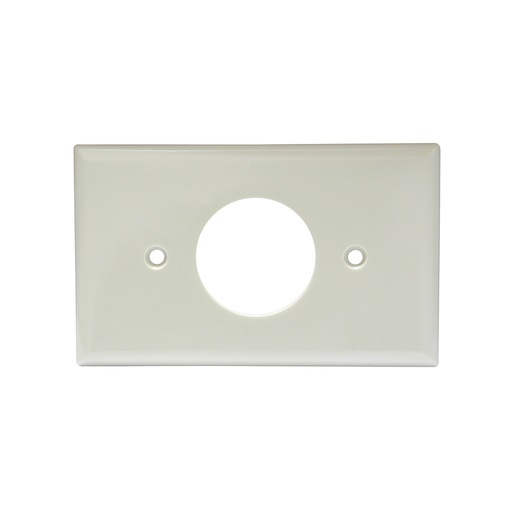 [136601] Placa sencilla plástica , línea estándar, color marfil Surtek