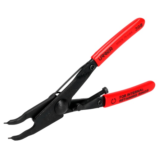 [398] Pinza para anillos de retención con mango rubber grip fijas tipo interno ángulo de 45° Urrea