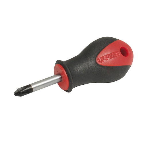 [8671] Destornillador con mango bimaterial, tipo trompo punta Phillips barra redonda #2 x 1-3/8" Urrea