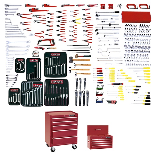 [99622] Juego maestro industrial combinado 399 piezas, con gabinetes EX27M5, EX27S6 Urrea
