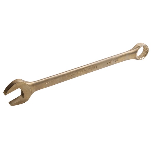 [UH1224M] Llave combinada de bronce-aluminio antichispa métrica, 12 puntas, 24 mm Urrea