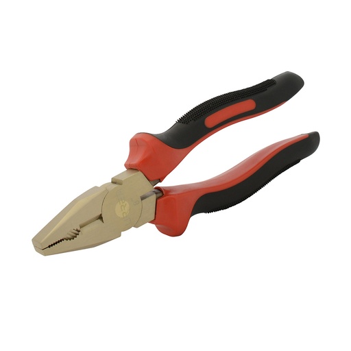 [UH268] Pinza de bronce-aluminio antichispa con mango bimaterial de 8", para electricista Urrea