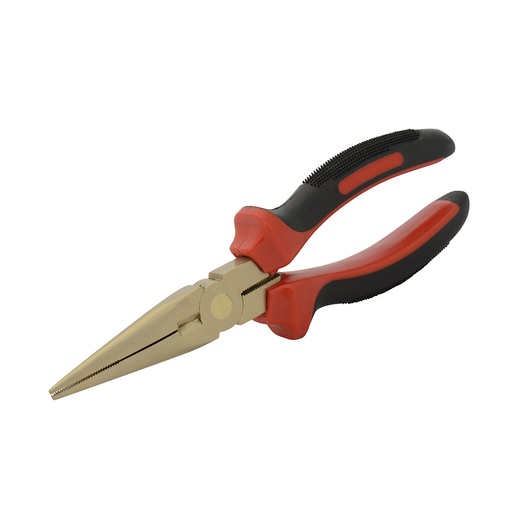 [UH2292] Pinza de bronce-aluminio antichispa con mango bimaterial de 8", punta larga Urrea