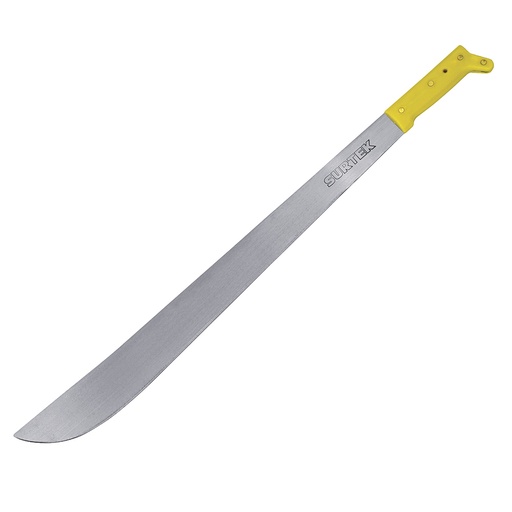 [130506] Machete laminado con mango amarillo recto 24" Surtek
