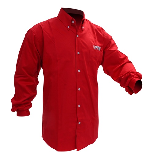 [CAML201M] Camisa de manga larga para caballero color rojo talla M Urrea