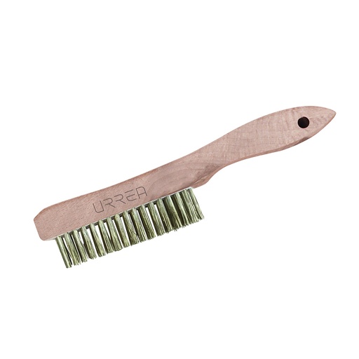 [UH1886] Cepillo de cerdas de bronce-aluminio antichispa con 4x16 filas de pinceles con mango Urrea