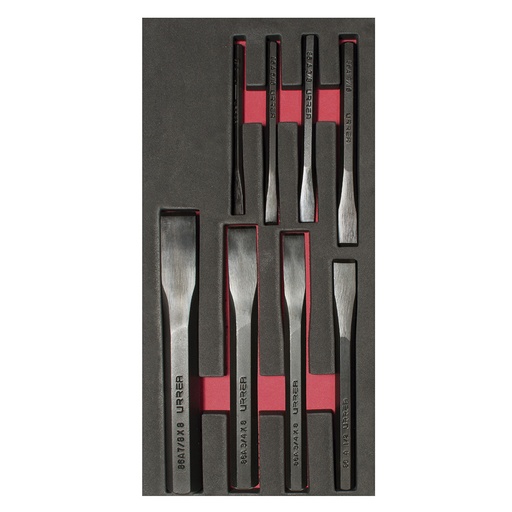 [CH122] Juego de cinceles 8 piezas, CH122-C Urrea