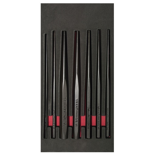 [CH124] Juego de punzones guía botador largo 7 piezas, CH124-C Urrea