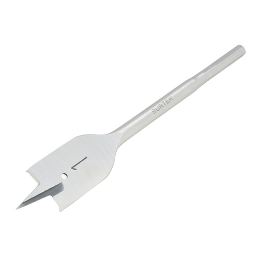 [BP1 1/8] Broca para madera de acero al carbono tipo manita 1-1/8" zanco de 1/4" Surtek