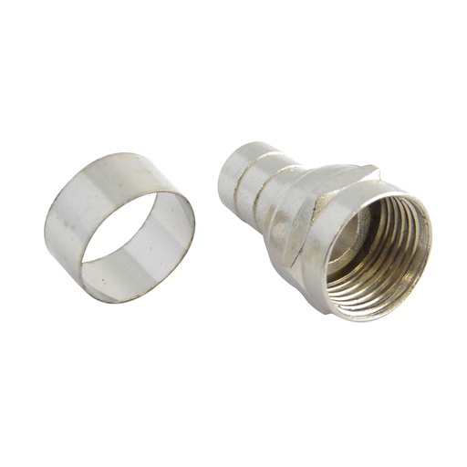 [153201] Conector para cable coaxial RG6 tipo campana, 4 piezas Surtek