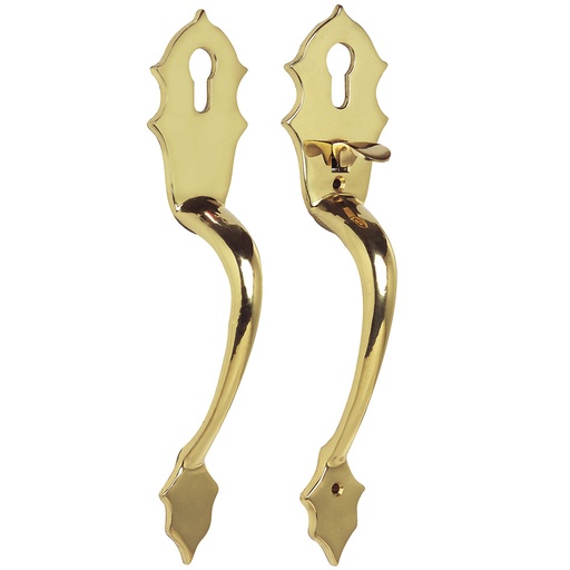 [LH119LB] Juego de jaladeras gatillo Classic, latón brillante Lock