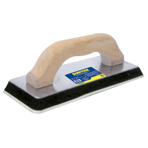 [123192] Flota de hule acabado liso con mango de madera 9-1/2" x 4" x 5/8" Surtek