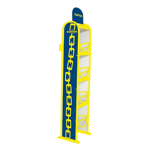 [RCAD4] Rack despachador de piso para cadenas 45 x 40 x 202 cm Surtek