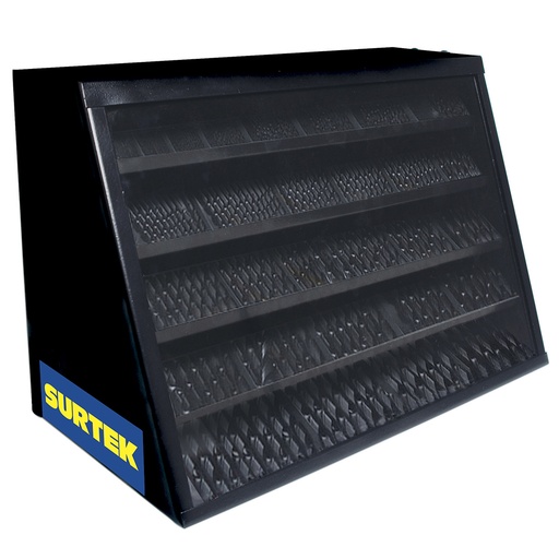 [126043] Exhibidor con brocas de acero de alta velocidad, 701 piezas Surtek