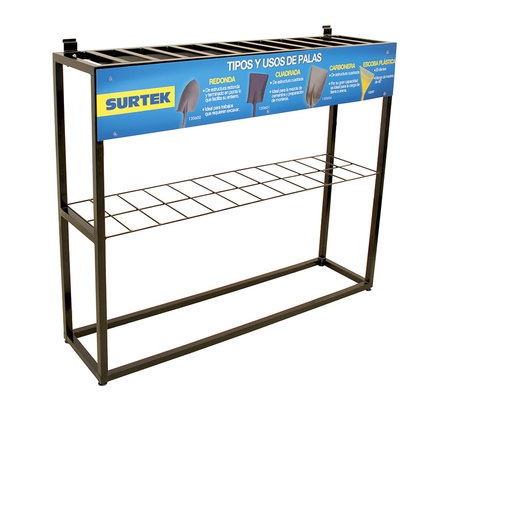 [RPALA] Rack de piso para palas y escobas 122 x 30 x 102 cm Surtek