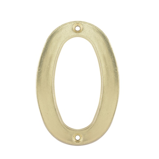 [L6800LB] Número 0 slim 4" latón brillante Lock