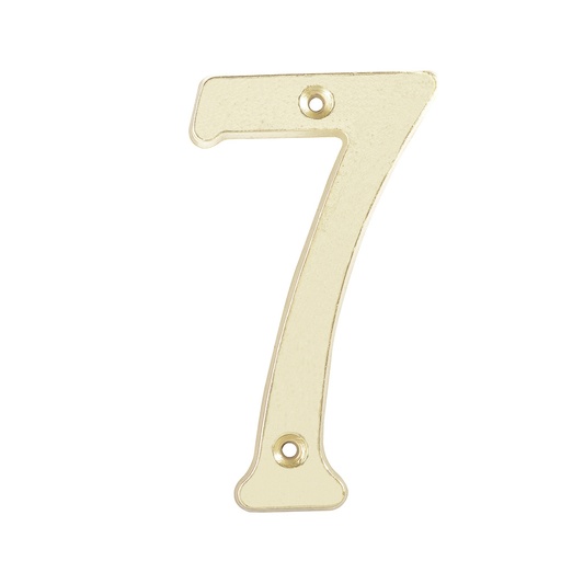 [L6807LB] Número 7 slim 4" latón brillante Lock