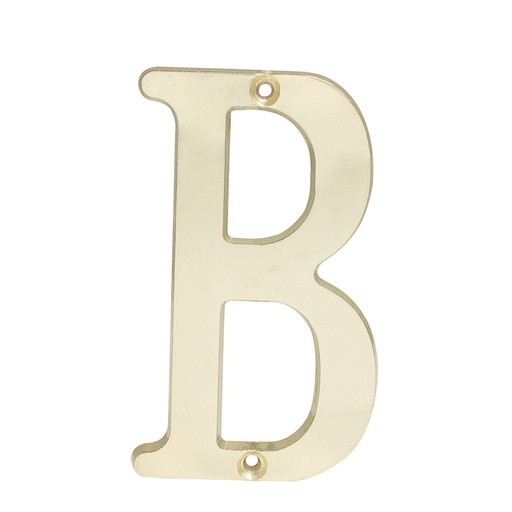 [L701BLB] Letra B slim 4" latón brillante Lock