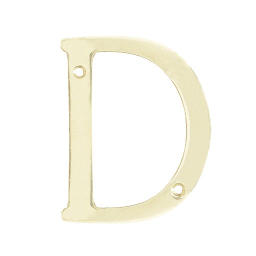 [L701DLB] Letra D slim 4" latón brillante Lock
