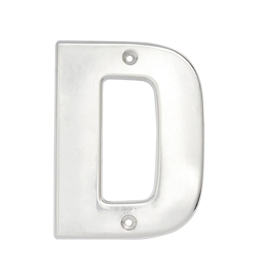 [L70DC] Letra D bold 4" cromo satinado Lock