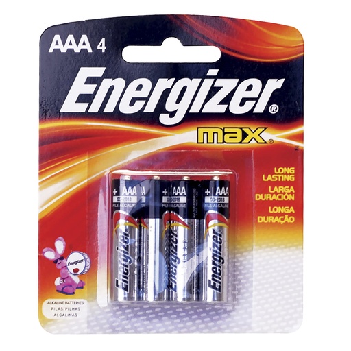 [E92BP-4] Pila alcalina Energizer® "AAA", 4 piezas Surtek