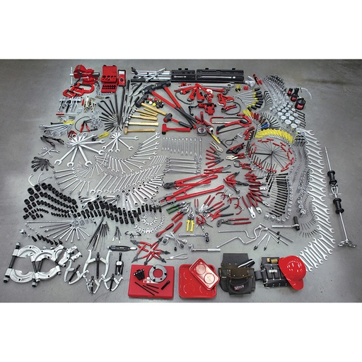 [99822] Juego maestro industrial combinado 933 piezas, sin gabinete Urrea