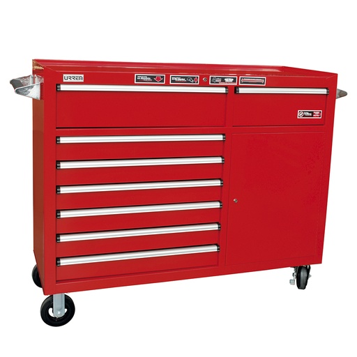 [M56M8] Gabinete móvil 8 gavetas color rojo serie M 56" Urrea