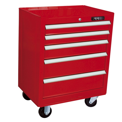 [EX27M5] Gabinete móvil 5 gavetas color rojo serie EX 27" Urrea
