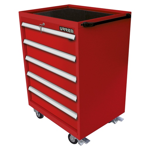 [MP28M5] Gabinete móvil 5 gavetas color rojo serie MP 28" Urrea