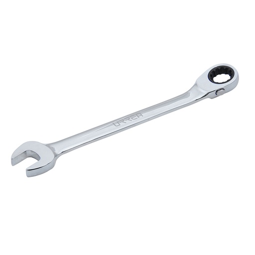 [1214MCMR] Llave combinada pulido espejo de matraca spline reversible métrica, 14 mm Urrea
