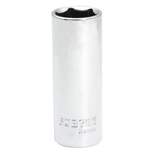 [F5122HL] Dado largo cuadro de 3/8", 6 puntas, en pulgadas, 11/16" Surtek