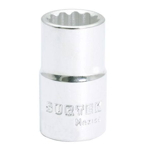 [F5812] Dado en pulgadas cuadro de 1/2", 12 puntas, 3/8" Surtek