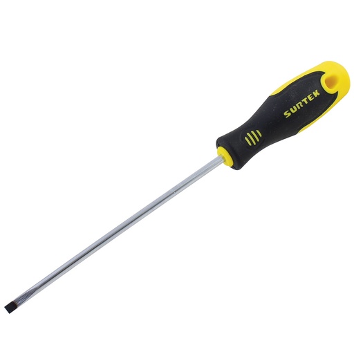 [D232] Destornillador con mango bimaterial, punta cabinet barra redonda 1/8" x 4" Surtek