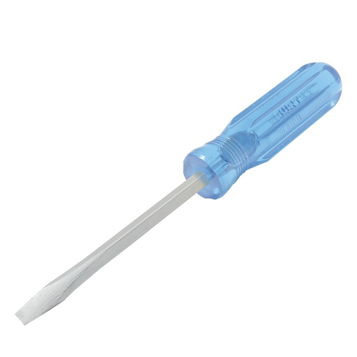 [D369] Destornillador con mango azul, punta plana barra cuadrada 1/4" x 6" Surtek