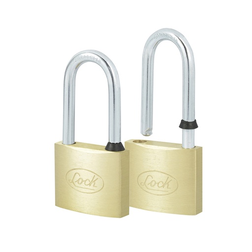 [14CA] Juego de candados de latón largos 40 mm, llave estándar, 2 piezas Lock