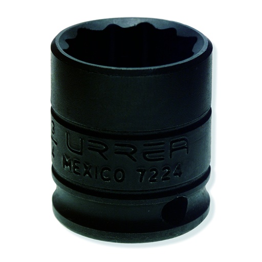 [7224] Dado de impacto cuadro de 3/8", 12 puntas, en pulgadas, 3/4" Urrea