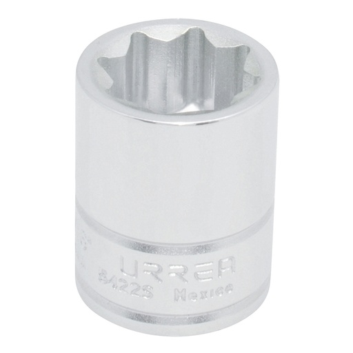 [5422S] Dado cuadro de 1/2", 8 puntas, en pulgadas, 11/16" Urrea