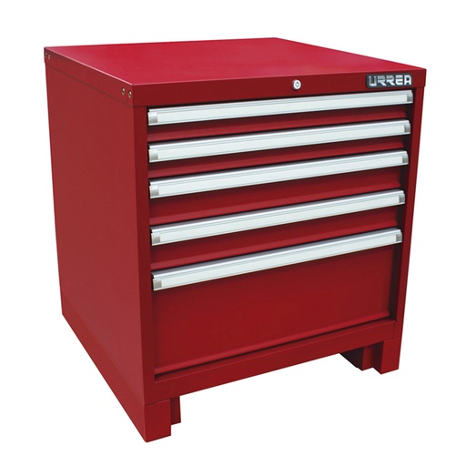 [X28F5] Gabinete fijo con 5 gavetas color rojo serie X 28" Urrea