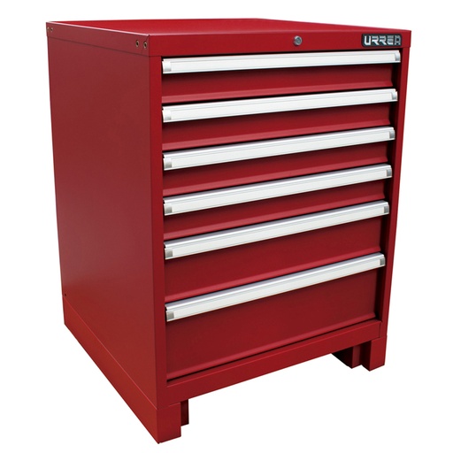 [X28F6] Gabinete fijo con 6 gavetas color rojo serie X 28" Urrea