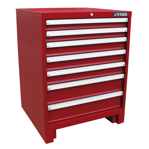 [X28F7] Gabinete fijo con 7 gavetas color rojo serie X 28" Urrea
