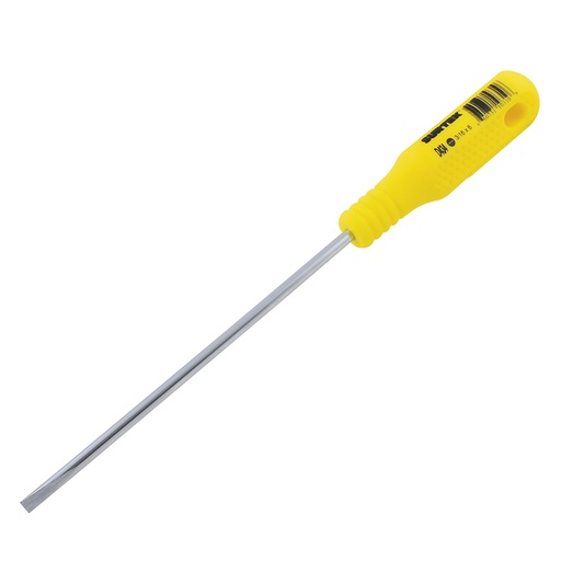 [D434] Destornillador con mango amarillo, punta cabinet barra redonda 3/16" x 6" Surtek