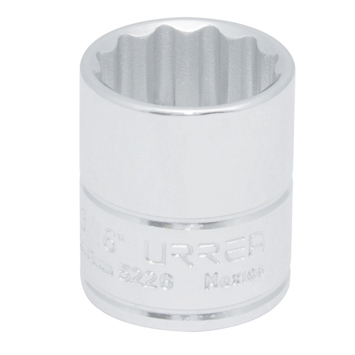 [5226] Dado cuadro de 3/8", 12 puntas, en pulgadas, 13/16" Urrea