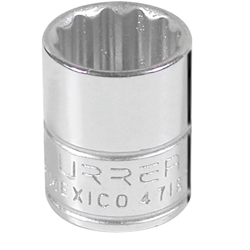 [4718T] Dado cuadro de 1/4", 12 puntas, en pulgadas, 9/16" Urrea