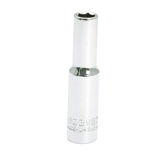 [F4406HLM] Dado largo cuadro de 1/4", 6 puntas, métrico, 6 mm Surtek