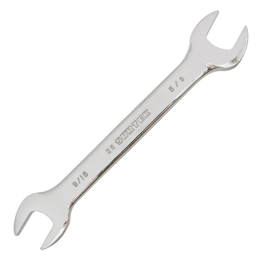 [26] Llave española pulido espejo en pulgadas, 9/16" x 5/8" Surtek